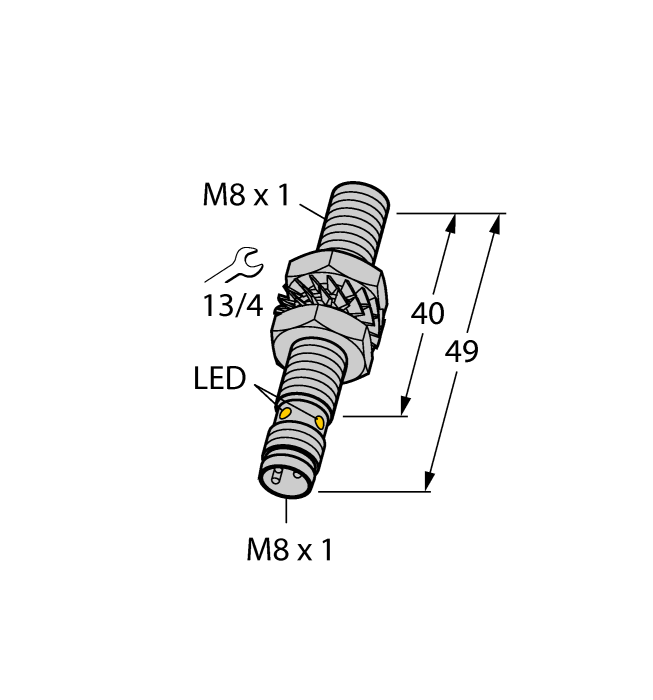 thumbnail image 2 of Turck BI2-EG08-AP6X-V1131 3-Wire DC PNP Sensor, 8mm Disconnect With Picofast 2 of 4