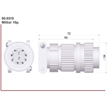 90.9510 CON/1-20NEF/AR/HS/A/10P/MIL