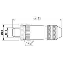 SACC-M12MS-5CON-PG 7-SH - 1693416