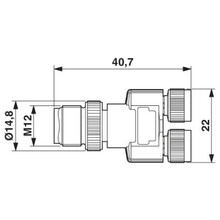 SAC-3P-M12Y/2XM 8FS - 1683471