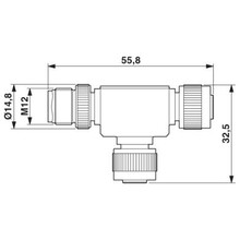 SAC-3P-M12T/2XM12 B PE - 1519723