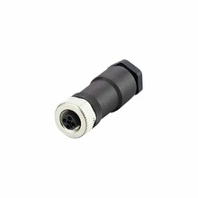 Gniazdo do zarobienia firmy IFM, M12 konektor, zaciski śrubowe: 0,75...1,5 mm2, osłona przewodu: średnica 8...10 mm